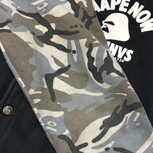 Aape By A Bathing Ape Bape Hoodie Button up Size Medium Black Camo Stree… - Picture 7 of 11